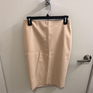 Beige Pencil Skirt